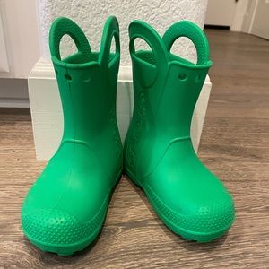 Green Croc Rainboots